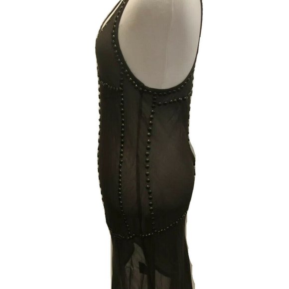 ISABEL MARANT Silk Gray Studded Mini Tank Dress - Picture 6 of 8